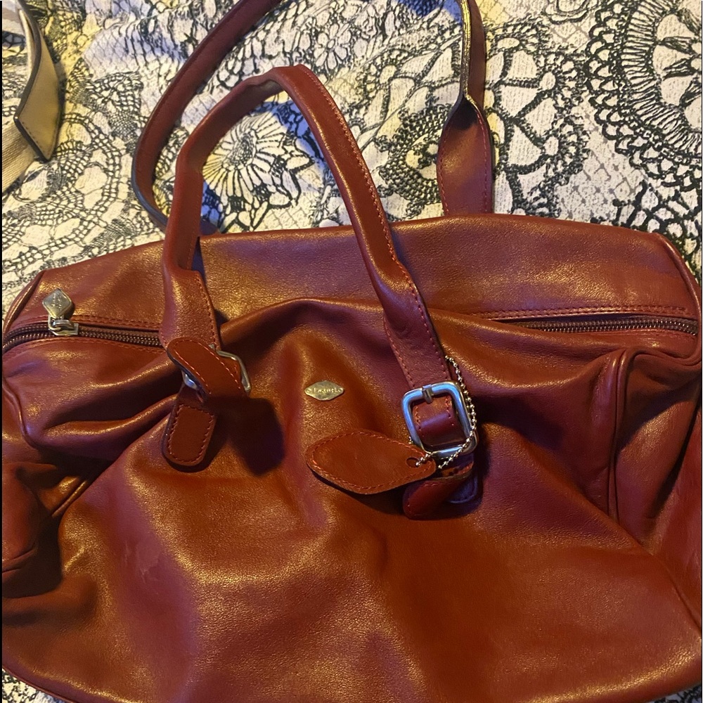 Burgundy Italian leather purse